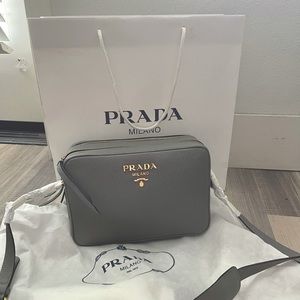 Prada gray crossbody - brand new